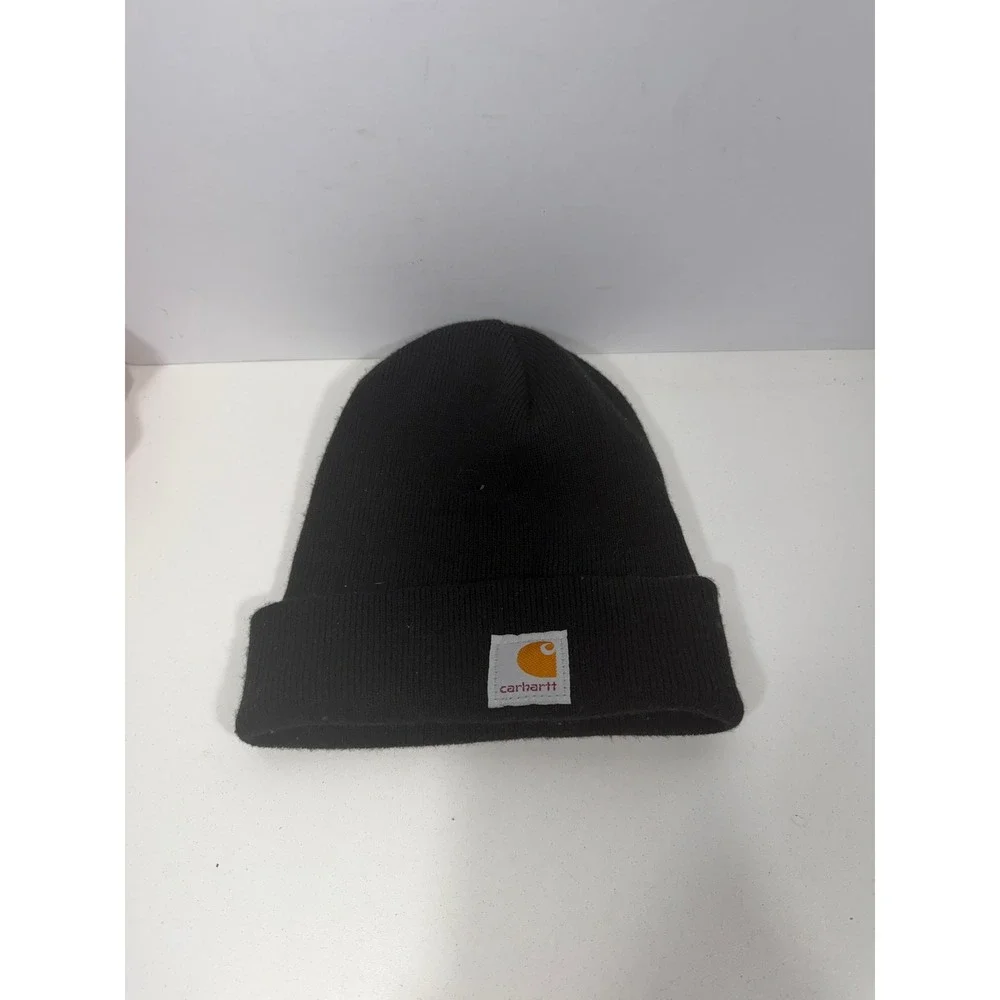 Carhartt Youth Acrylic Watch Hat Black Beanie Logo Patch CB8905 K01 One Size